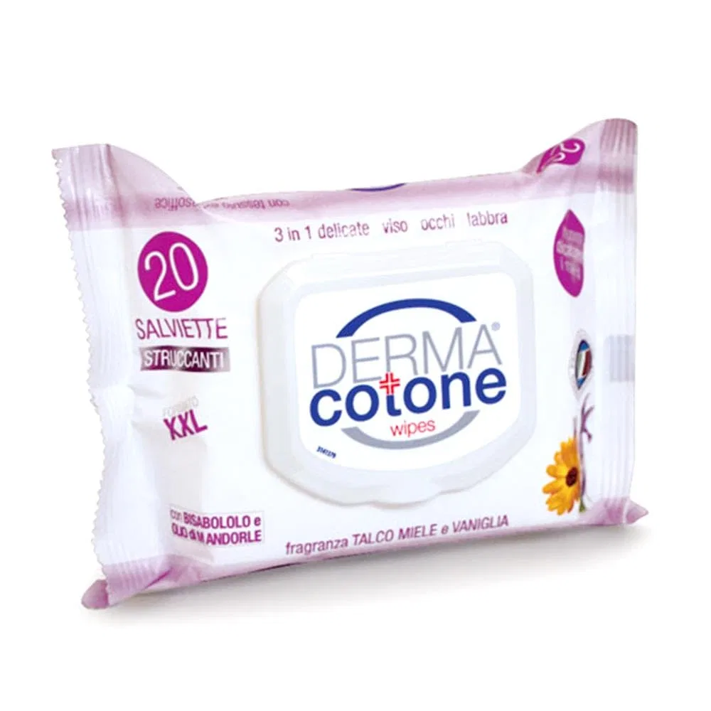 Салфетки для снятия макияжа Dermacotone с медом и ванилью, 20 шт