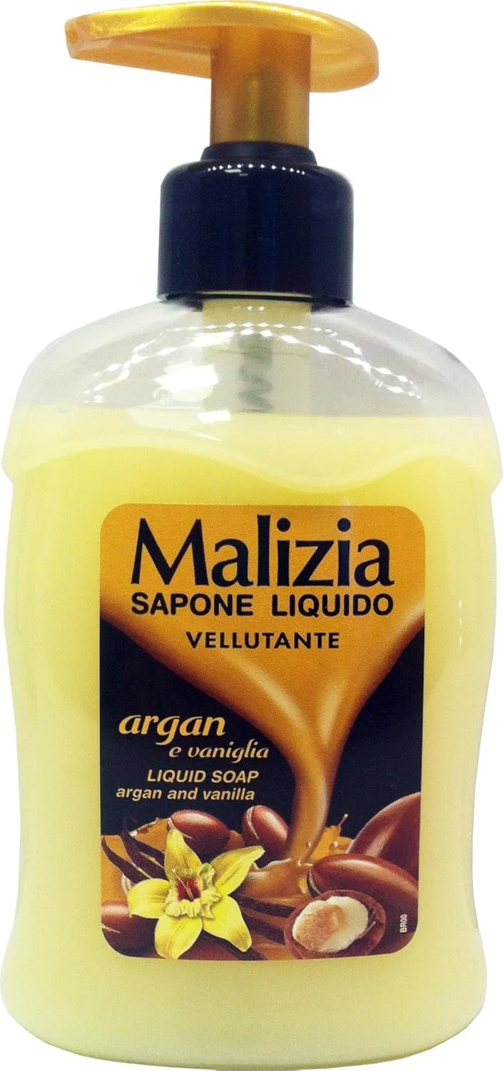 Жидкое мыло Vellutante Argan & Vanilla, Malizia, 12 шт по 300 мл