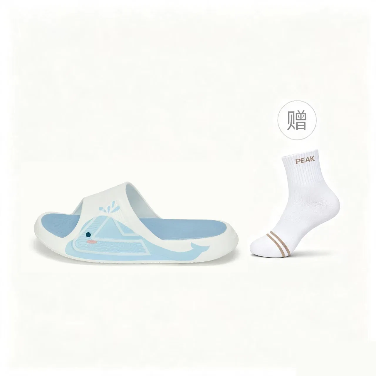 Детские шлепанцы PEAK Tai Ji1.0, Milky Blue