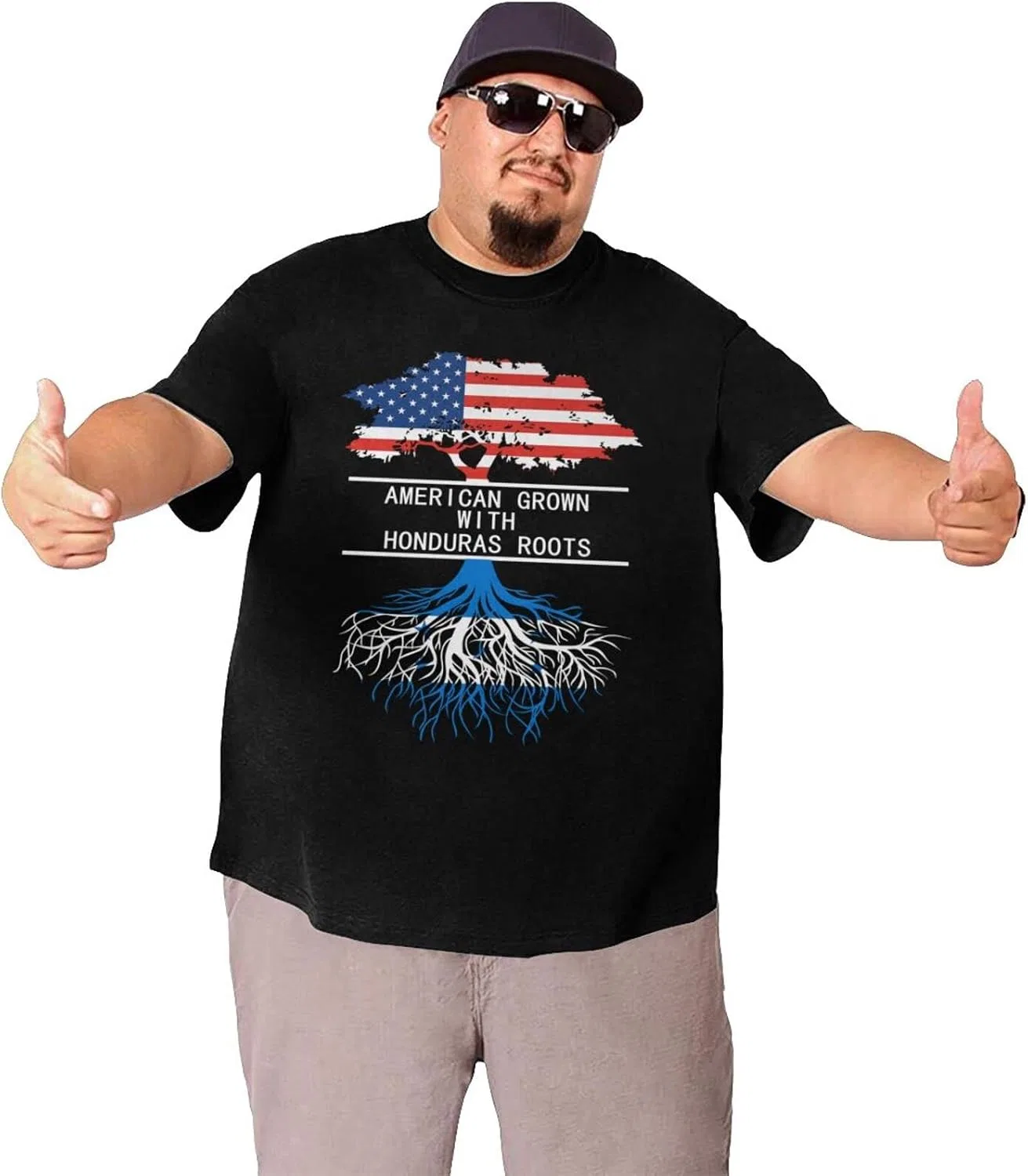 Мужская футболка с принтом Modern Regular Fit, American Grown With Honduras Roots — фото 3