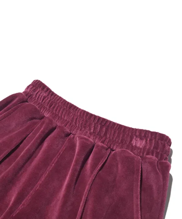 Детские джоггеры из велюра, Kids velour pants, Brownbreath Kids, вишневый — фото 4