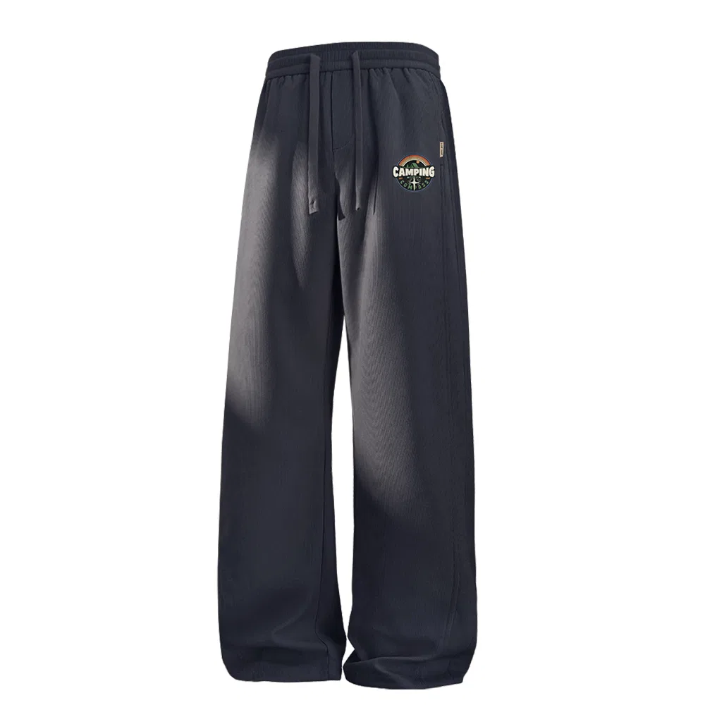 Детские брюки прямого кроя Camping Starlight Pants Logo MINISO, Dark Gray