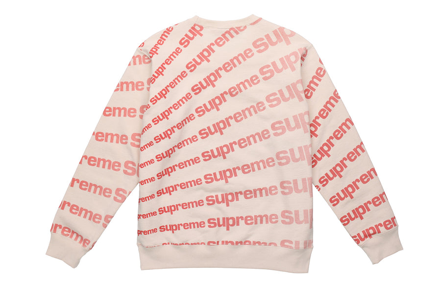 Худи Supreme SS20 Week 1 Radial Crewneck Logo Full Print Round Neck Unisex Pink — фото 2