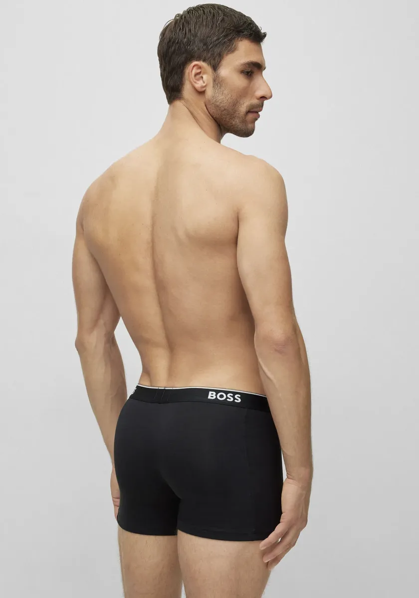 Длинные боксеры BOSS "Boxer Brief 3P" (3 шт. в упаковке) с тканым поясом соответствующего цвета, цвет Assorted Pre-Pack — фото 3