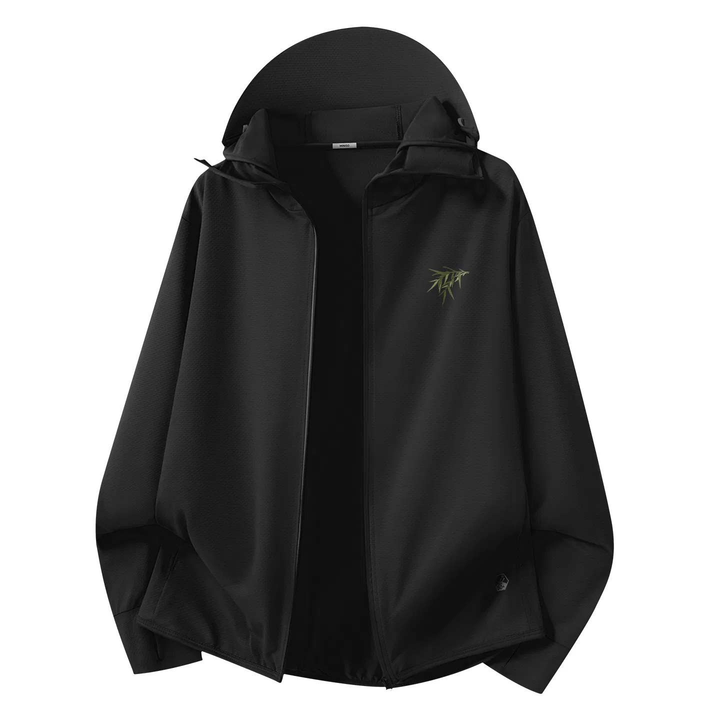 Детская ветровка с защитой от солнца UPF50+ со съемным козырьком MINISO, White (With Hanging Bamboo Green Chest Label) — фото 3