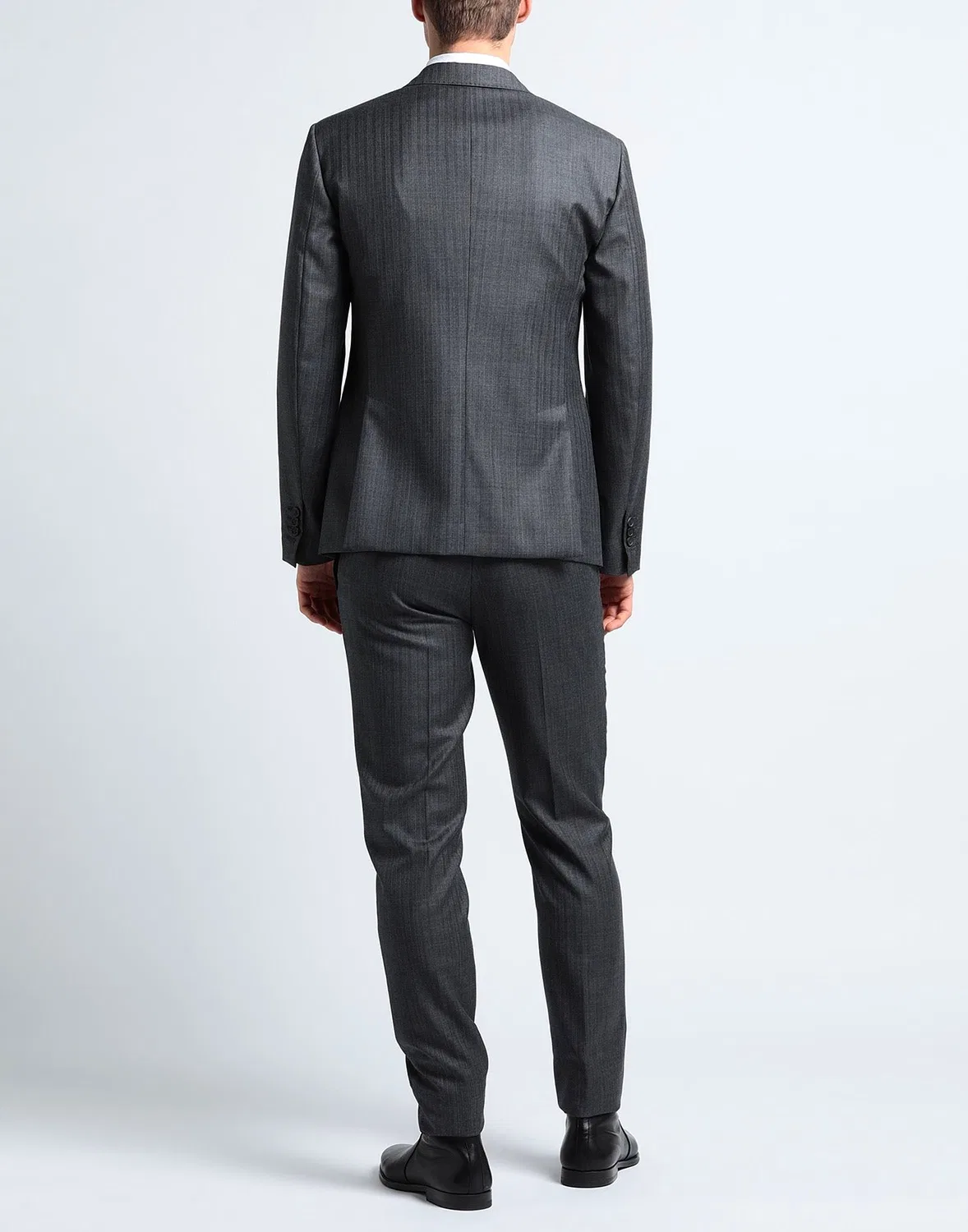Мужской костюм-тройка из шерсти Cool Wool в полоску Dsquared2, темно‑серый — фото 3