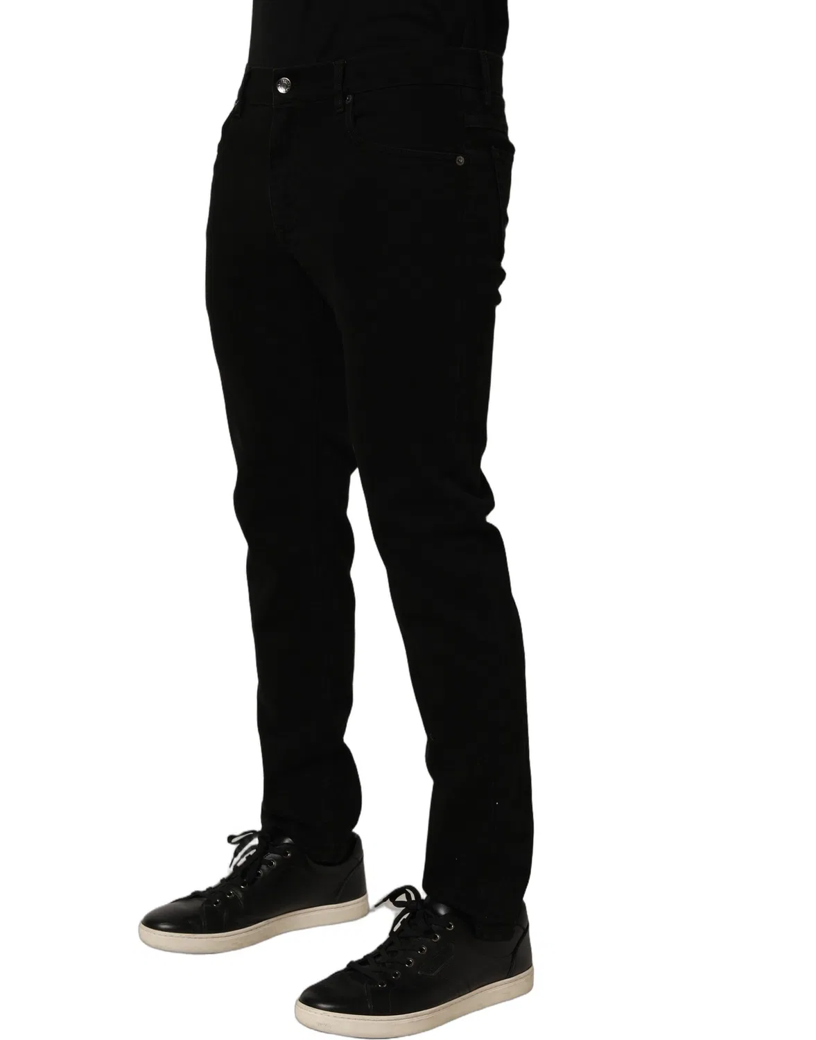Мужские джинсы-скинни с пятью карманами Regular Skinny Denim Dolce & Gabbana, Black — фото 4