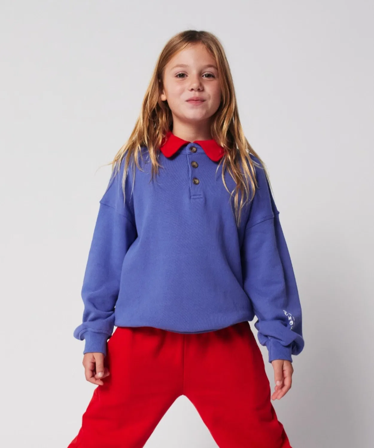 Детский свитшот с длинным рукавомBoBo Choses Polo Sweatshirt, Purple