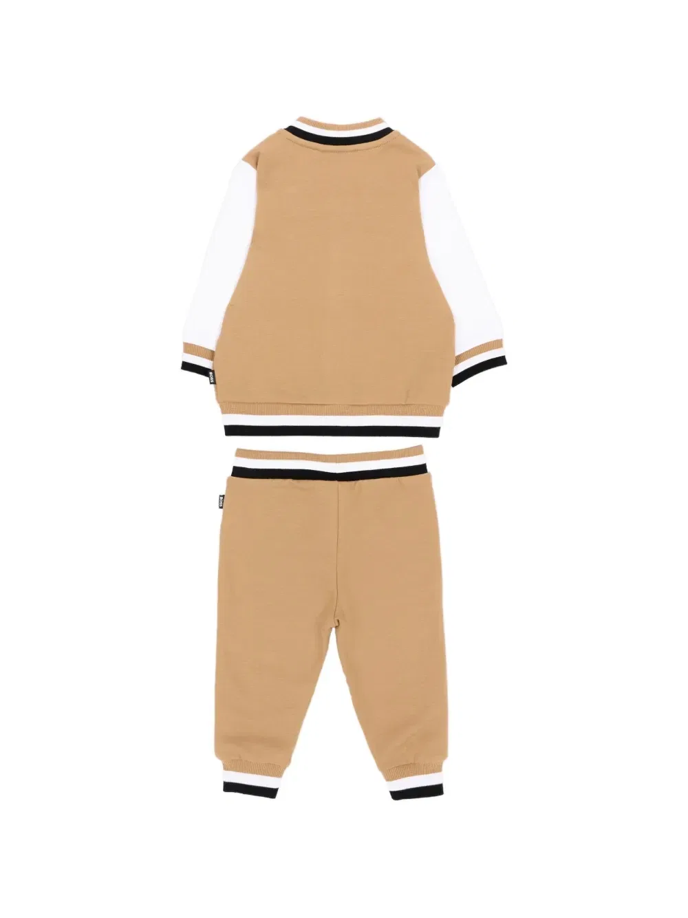 Спортивный костюм с нашивкой-логотипом (комплект из трех предметов) Boss Kidswear, бежевый — фото 3