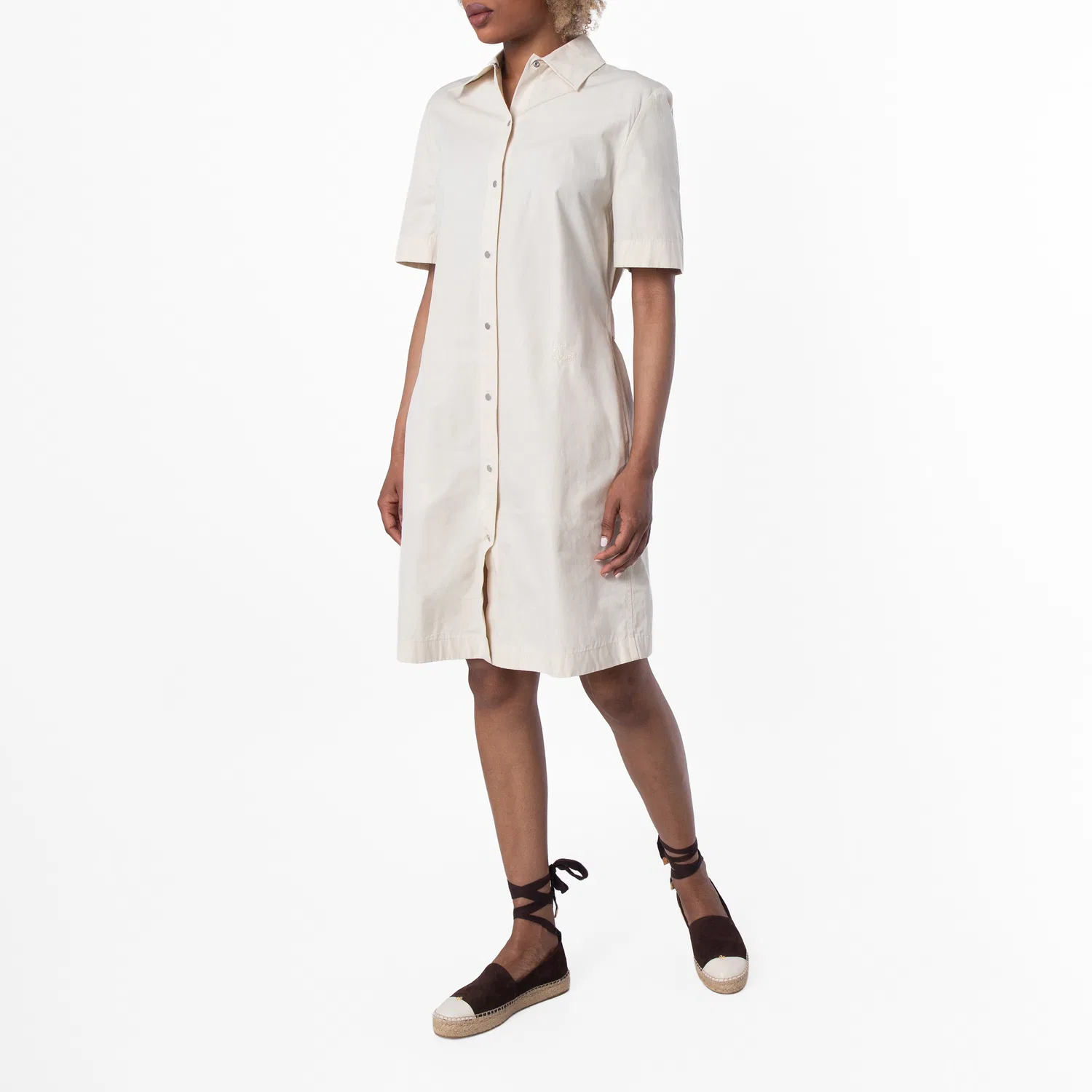 Платье-рубашка с коротким рукавом Cotton Blend Burberry, Calico
