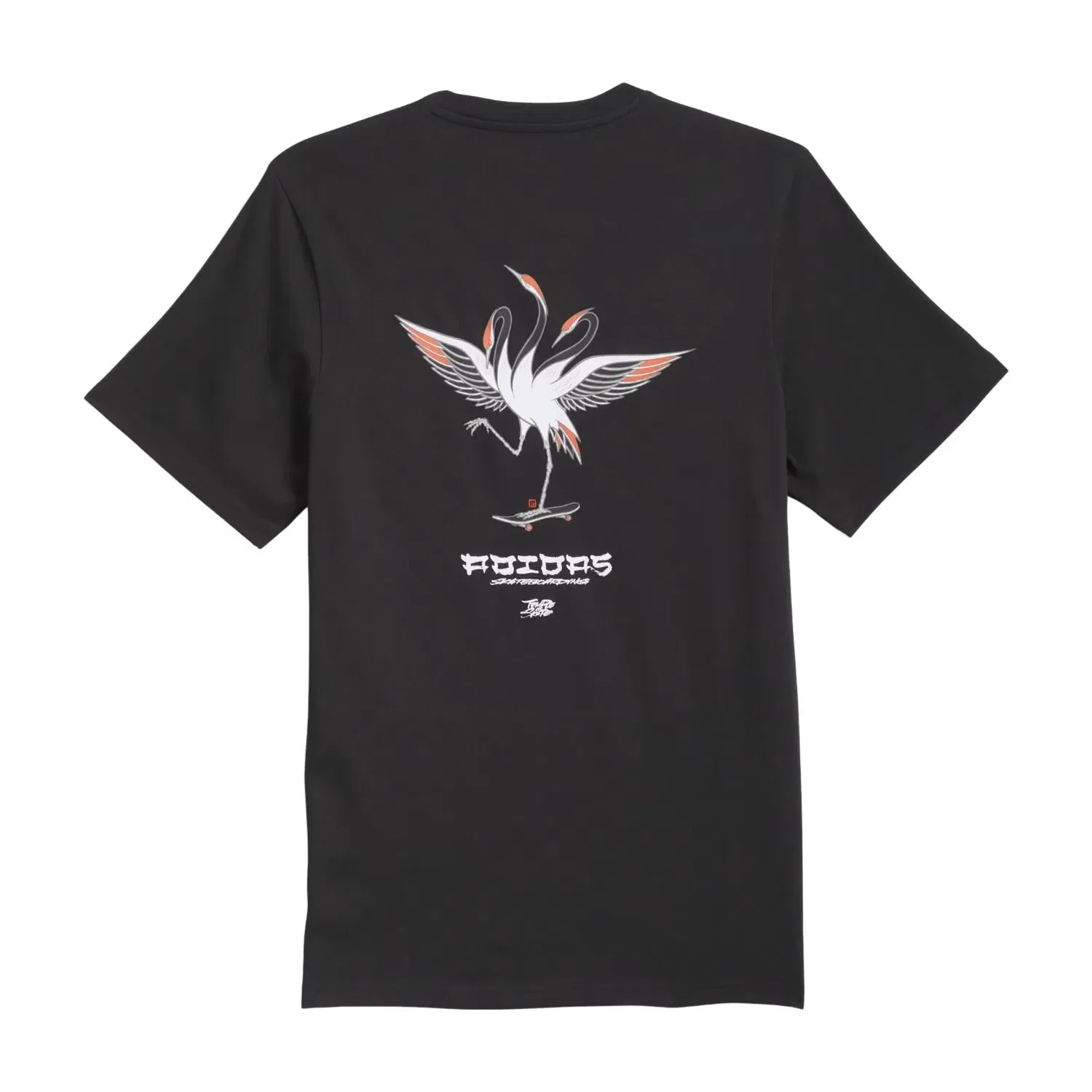 Мужская футболка для скейтбординга Skateboarding x Temple of Skate Crane T-Shirt Asia Sizing 'Black' adidas, черный — фото 2