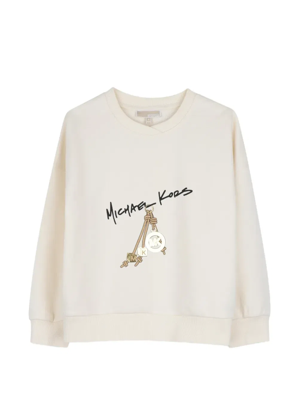 Толстовка с логотипом Michael Kors Kids, бежевый