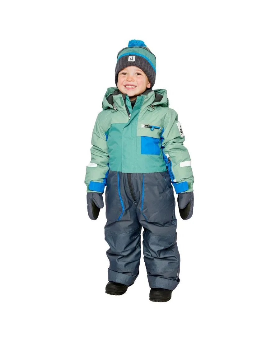 Детский зимний комбинезон One Piece Play Snowsuit Deux par Deux, Sage Green — фото 2