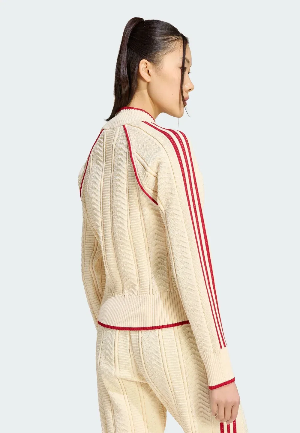 Спортивная куртка SST - куртка-бомбер Adidas Originals, Warm Vanilla Team Victory Red — фото 2
