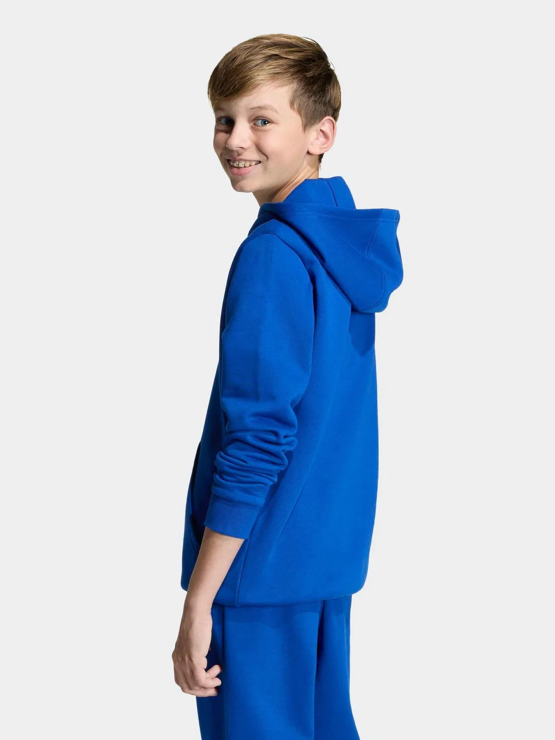 Худи флисовое adidas Originals, синий — фото 2
