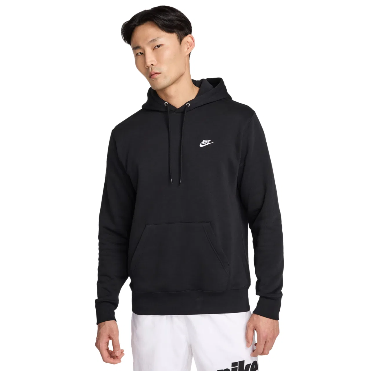 Мужское худи Nike Club Pullover Hoodie, черный/белый