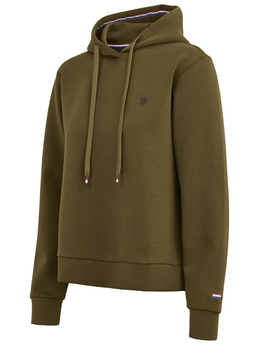 Толстовка U.S. Polo Assn. 'UWGold' оливкового цвета — фото 3