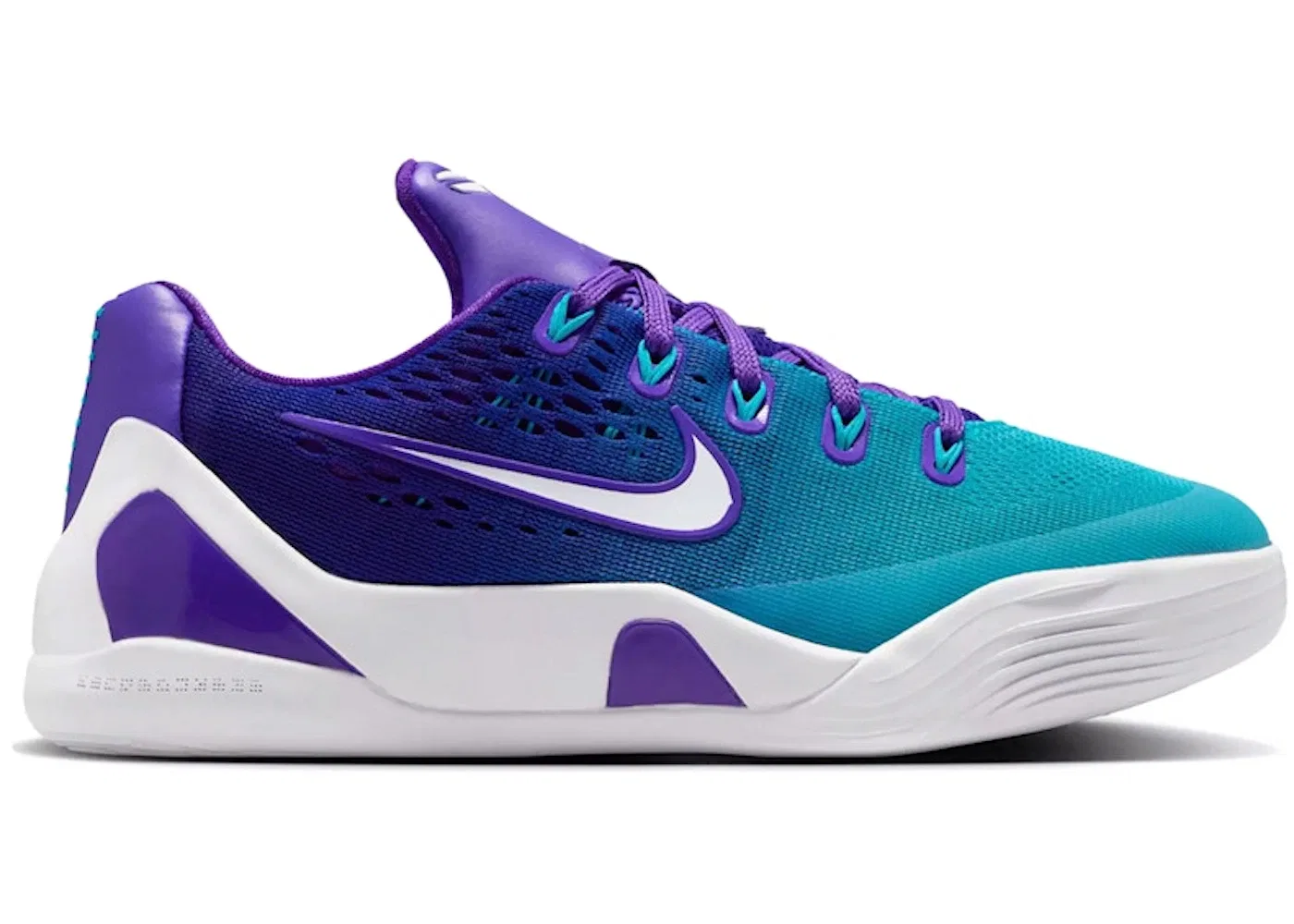 Детские кроссовки для баскетбола Nike Kobe 9 Low EM, Fierce Purple/Blue Lagoon/White
