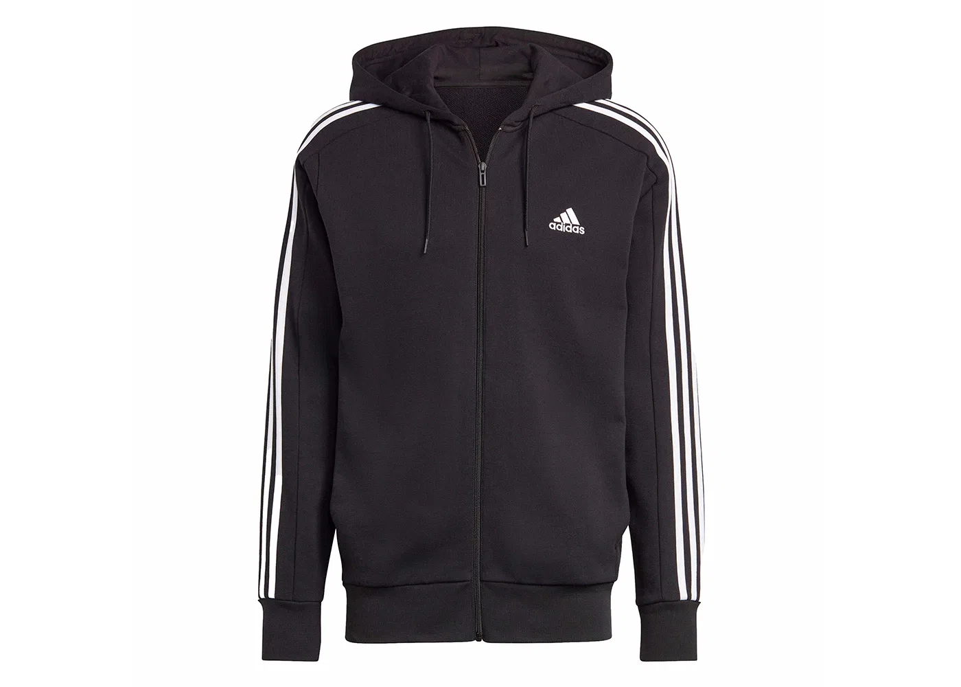 Мужская худи на молнии с длинным рукавом Adidas, Black/White