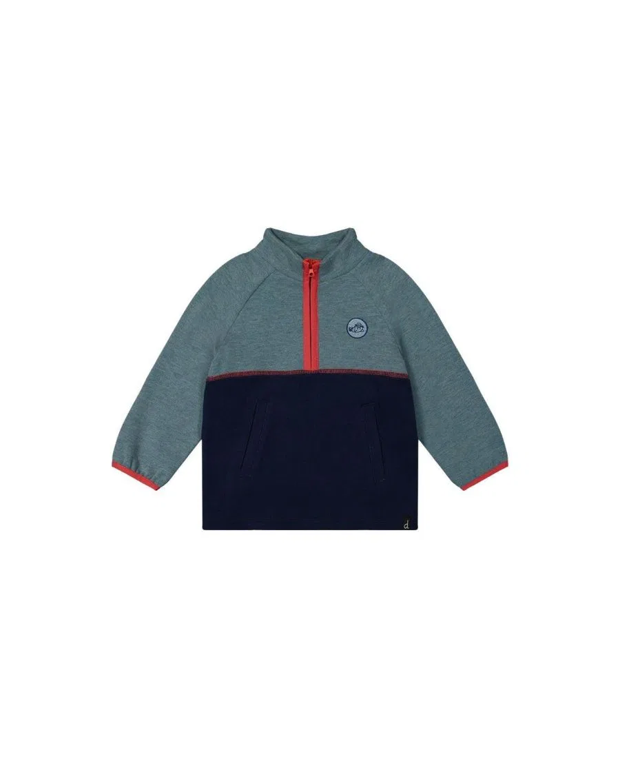 Водолазка с длинным рукавом и четверть-молнией Nordic Buddies Deux par Deux, Pale Turquoise
