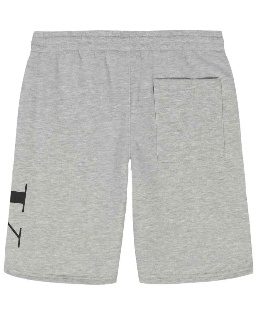 Детские шорты CK Graphic Knit Pull-On Shorts (размер 8-20) из трикотажа с графическим принтом Calvin Klein, светлый-серый heather — фото 4