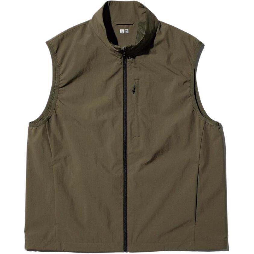 

UNIQLO Мужская оливковая жилетка, Olive