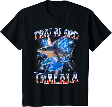 

Футболка Tralalero Tralala Shark Meme, черный