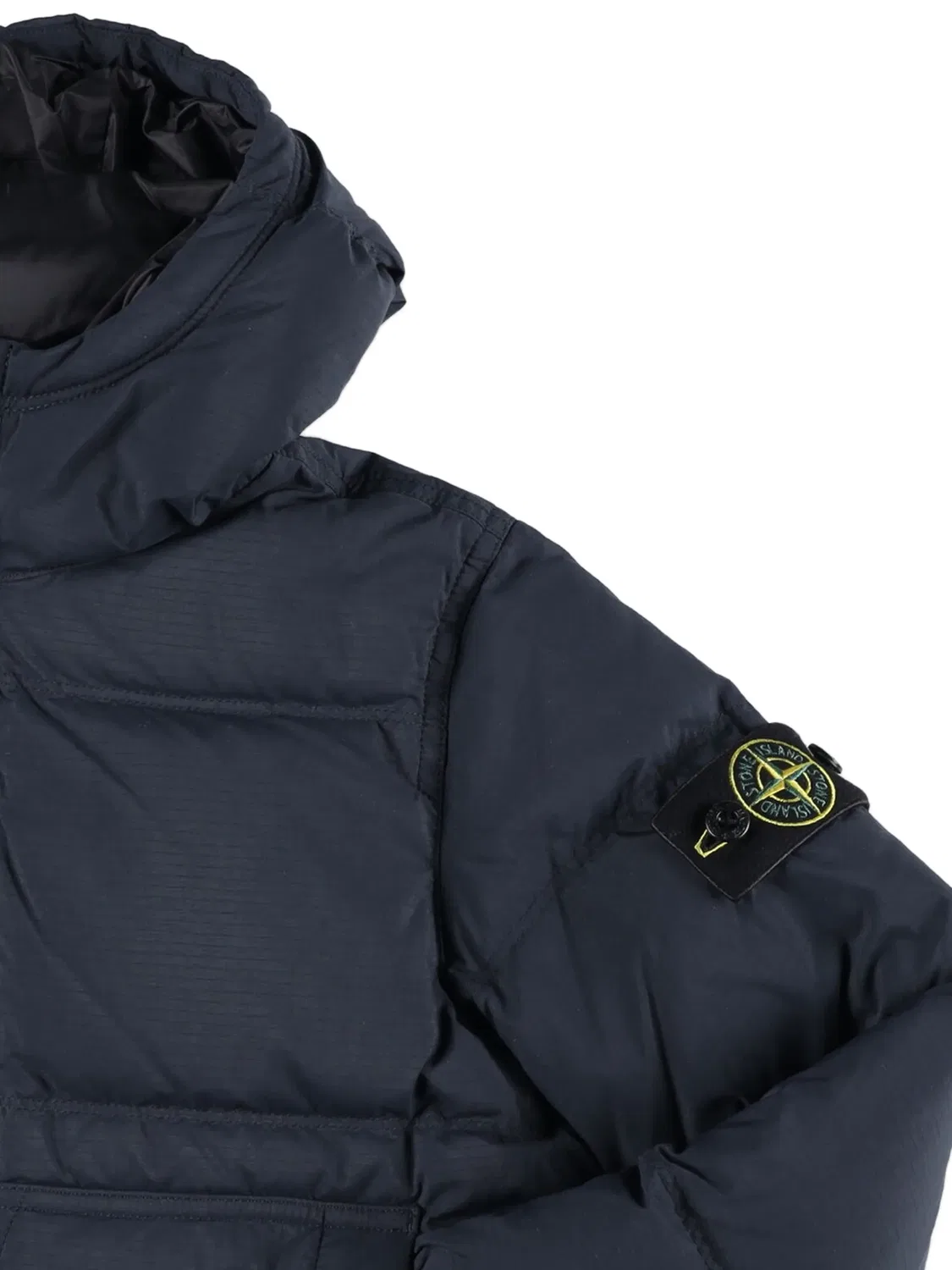 Матовая стеганая куртка Stone Island Junior, синий — фото 3