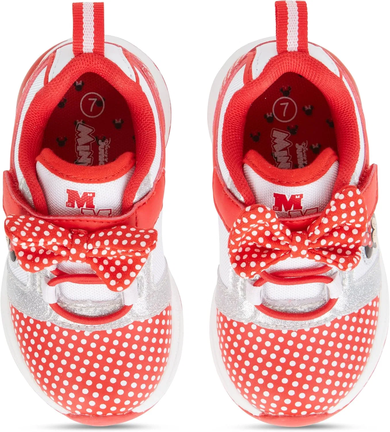 Детские кроссовки для девочек с принтом Minnie Mouse Disney, Red — фото 2