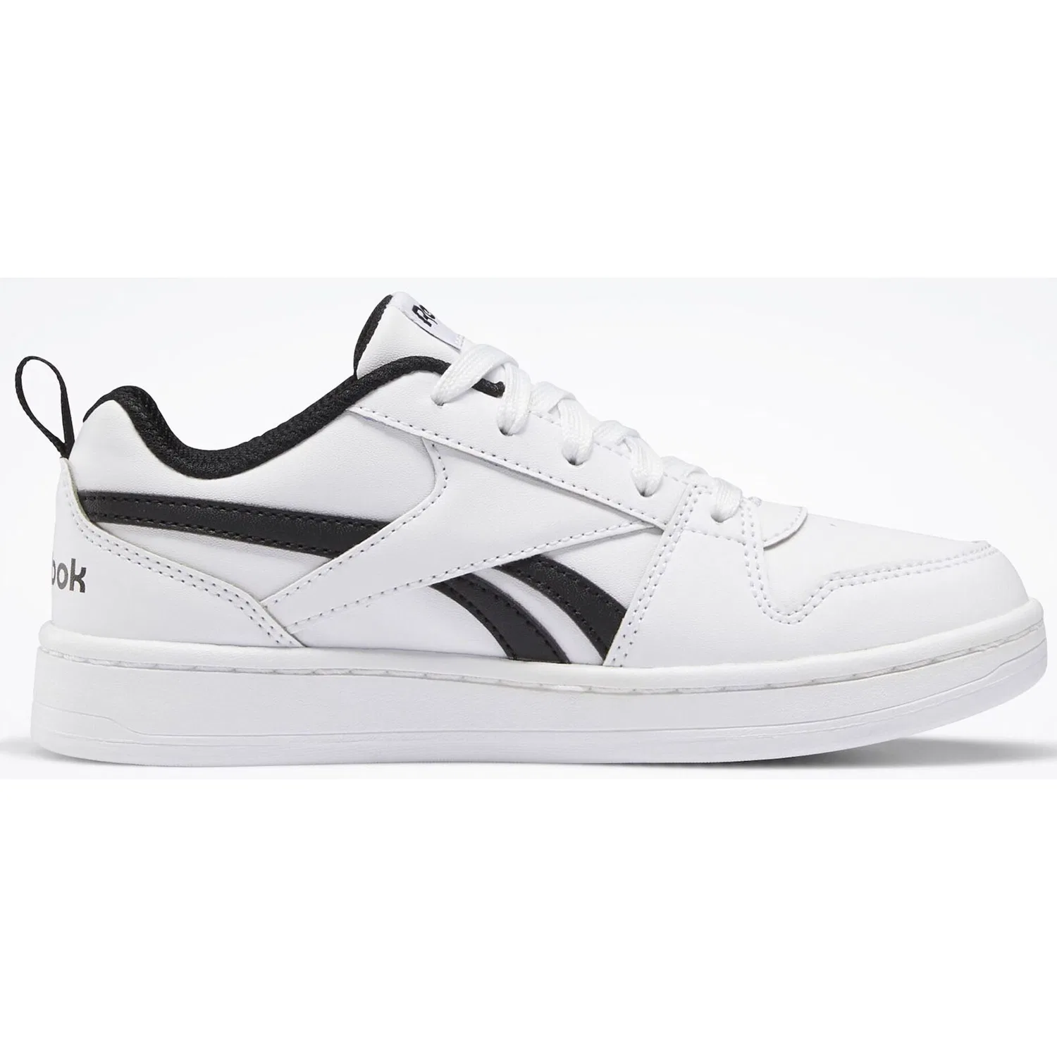 Детские кроссовки на шнуровке Reebok Classic, White/Black — фото 3