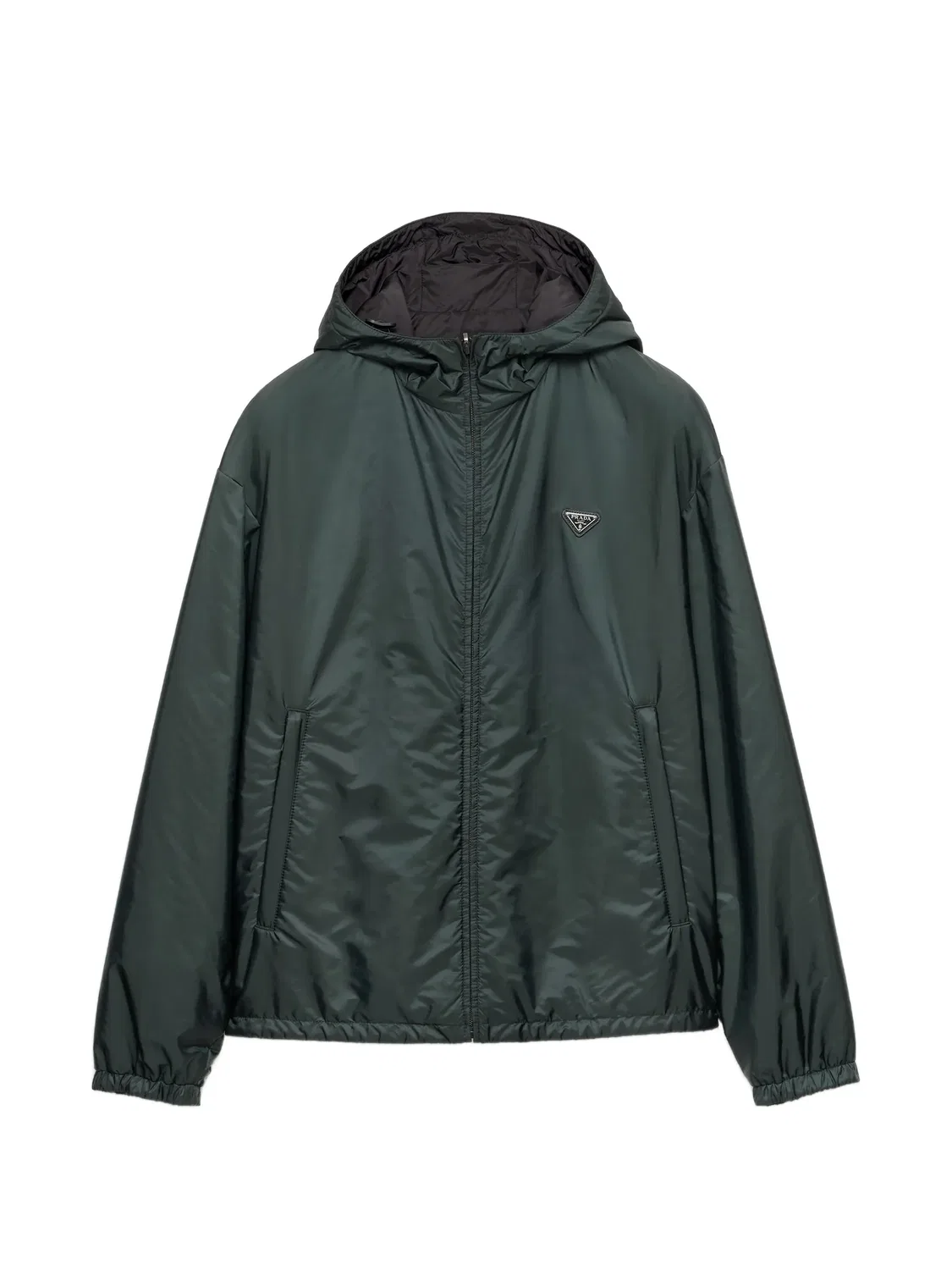 Двусторонняя куртка Re-Nylon зеленая Prada, зеленый