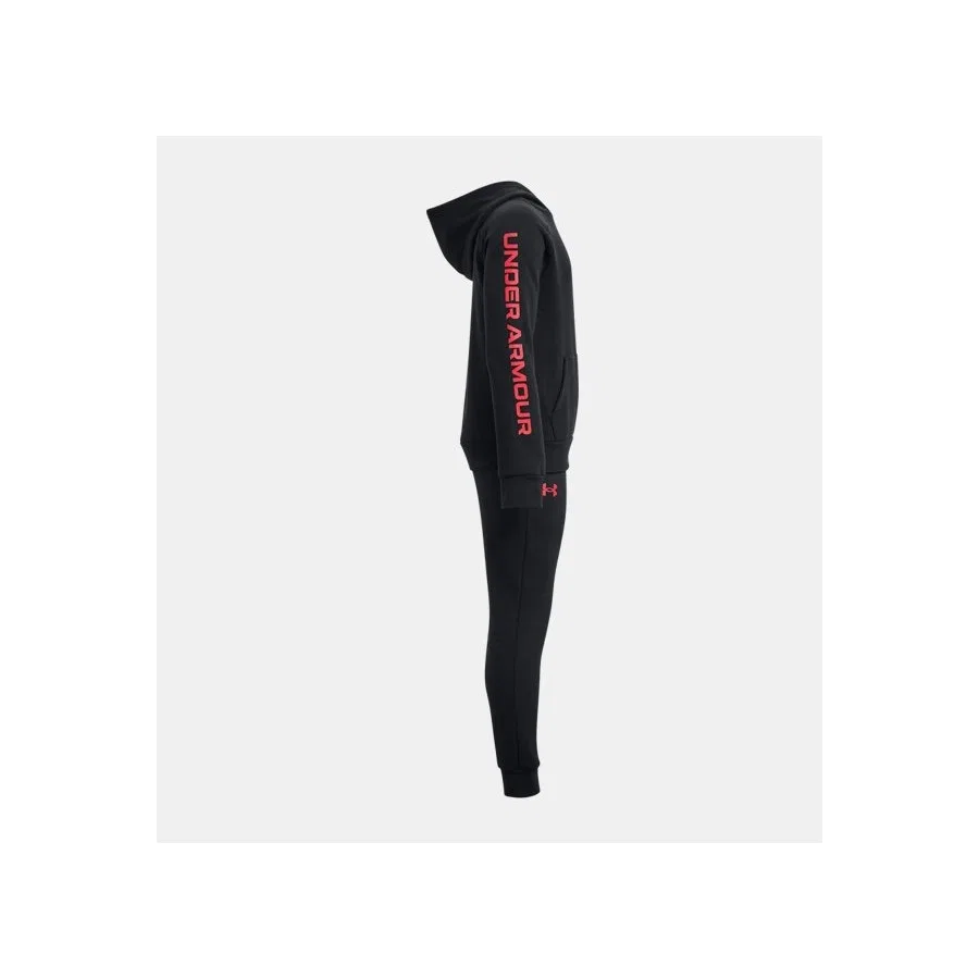 Детский спортивный комплект из футера с капюшоном UA Rival Fleece Under Armour, Черный — фото 3