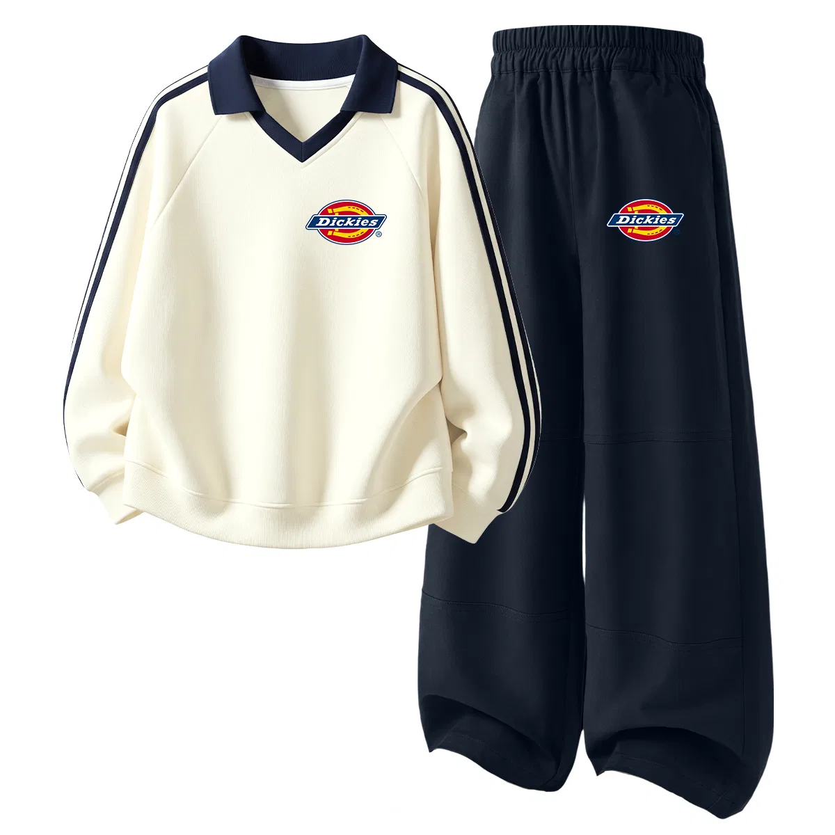 Детский комплект спортивной одежды с поло и воротником, модель Standard Thick K Navy Blue, Dickies, Navy Blue — фото 4