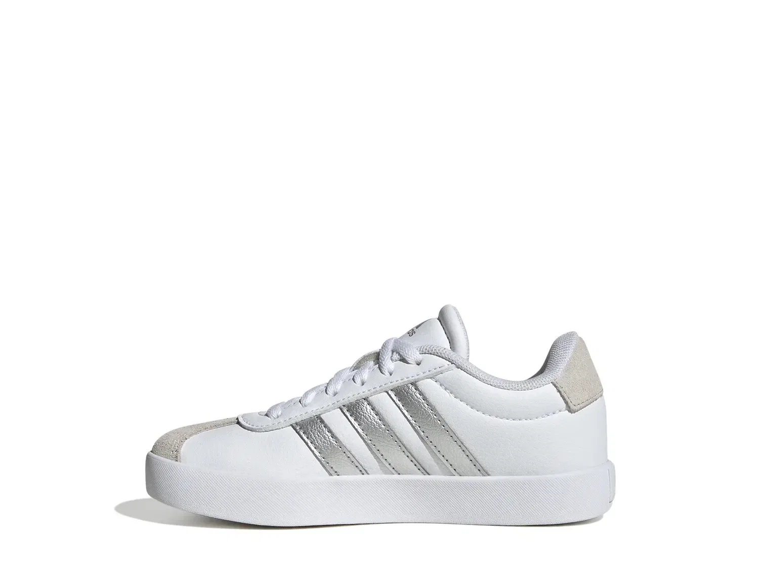 Кроссовки VL Court 3.0, детские, adidas, белый/серебристый — фото 2