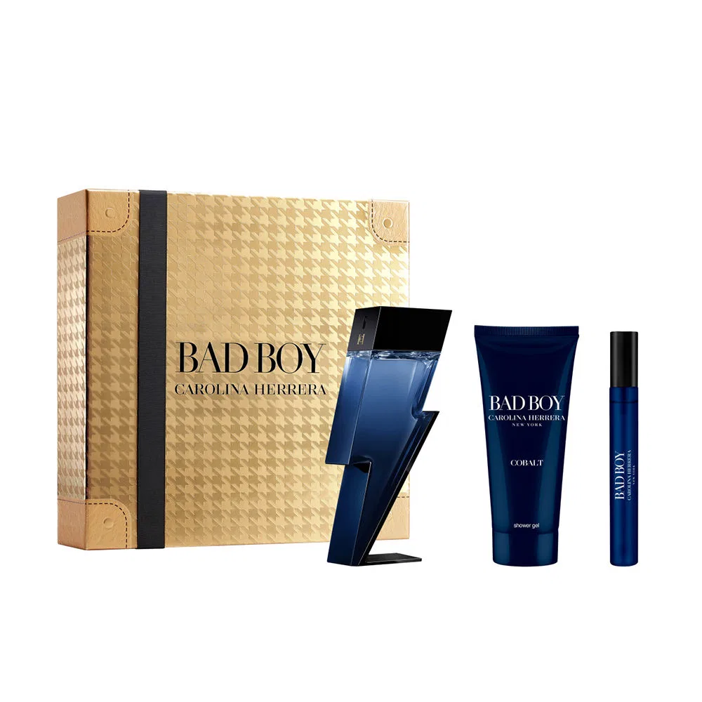 Подарочный набор мужской парфюмерии Bad Boy Cobalt Carolina Herrera, 3 предмета