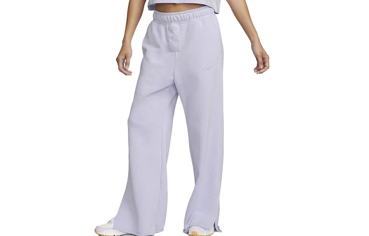 

Nike Вязаные спортивные штаны женские, светло-фиолетовые, средней ширины