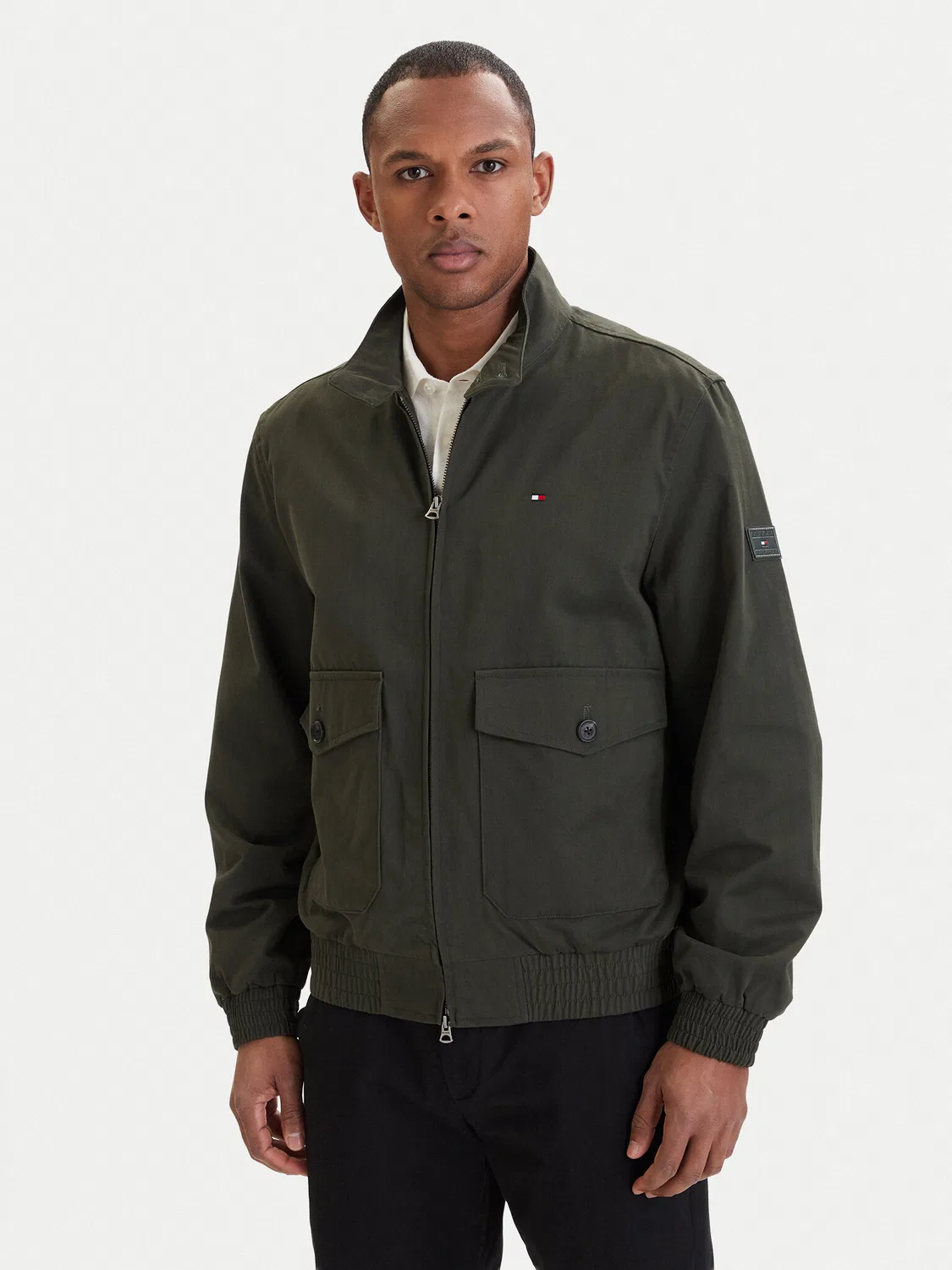Мужская демисезонная куртка стандартного кроя Harrington Tommy Hilfiger, зеленый