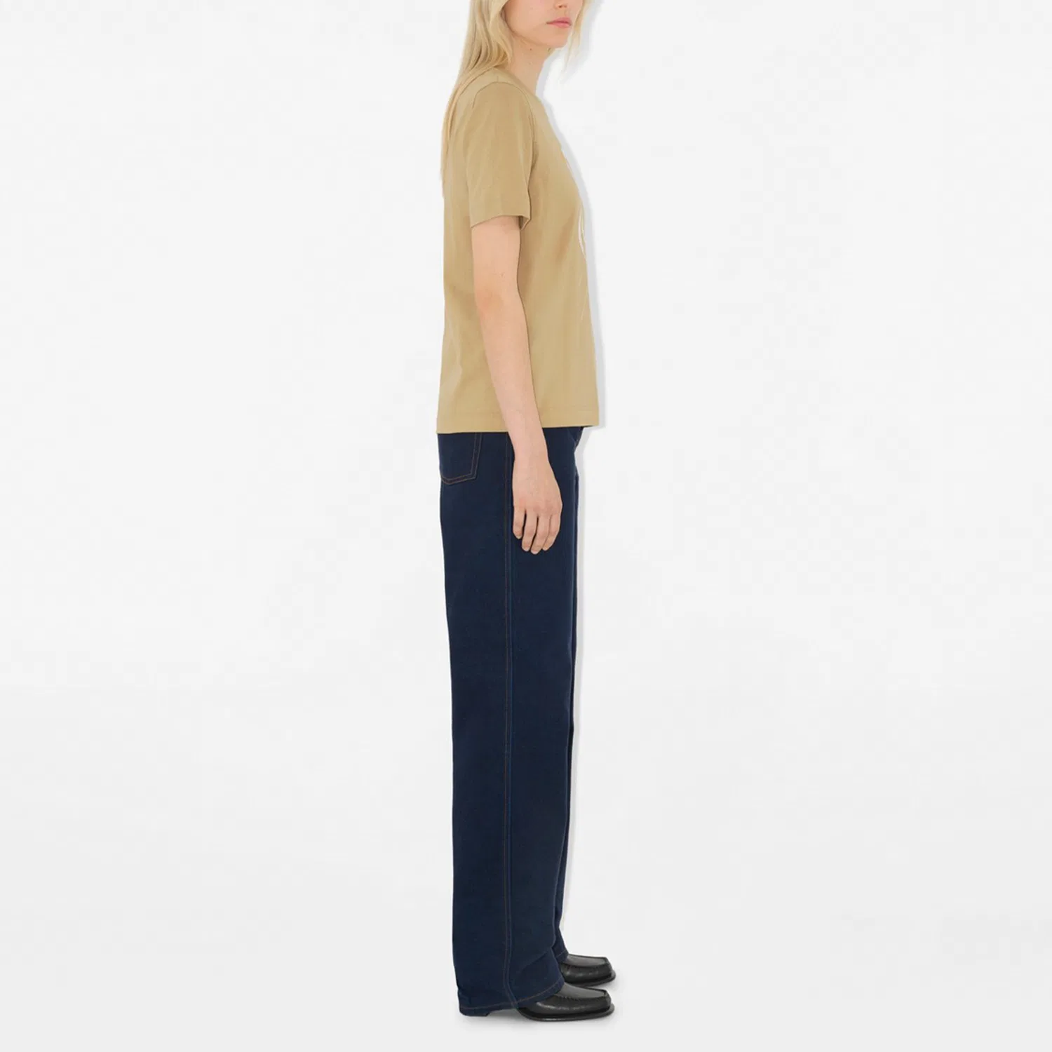Женская футболка с принтом утки Duck Printed Crewneck T-shirt Burberry, Linen — фото 4