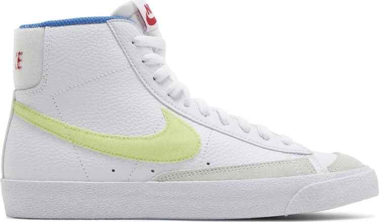 

Кроссовки Nike Blazer Mid '77 GS 'White Lemon Twist Blue', белый