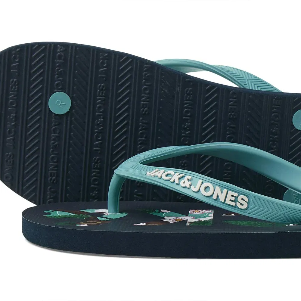 Шлепанцы Logo Palm Jack & Jones, синий — фото 4