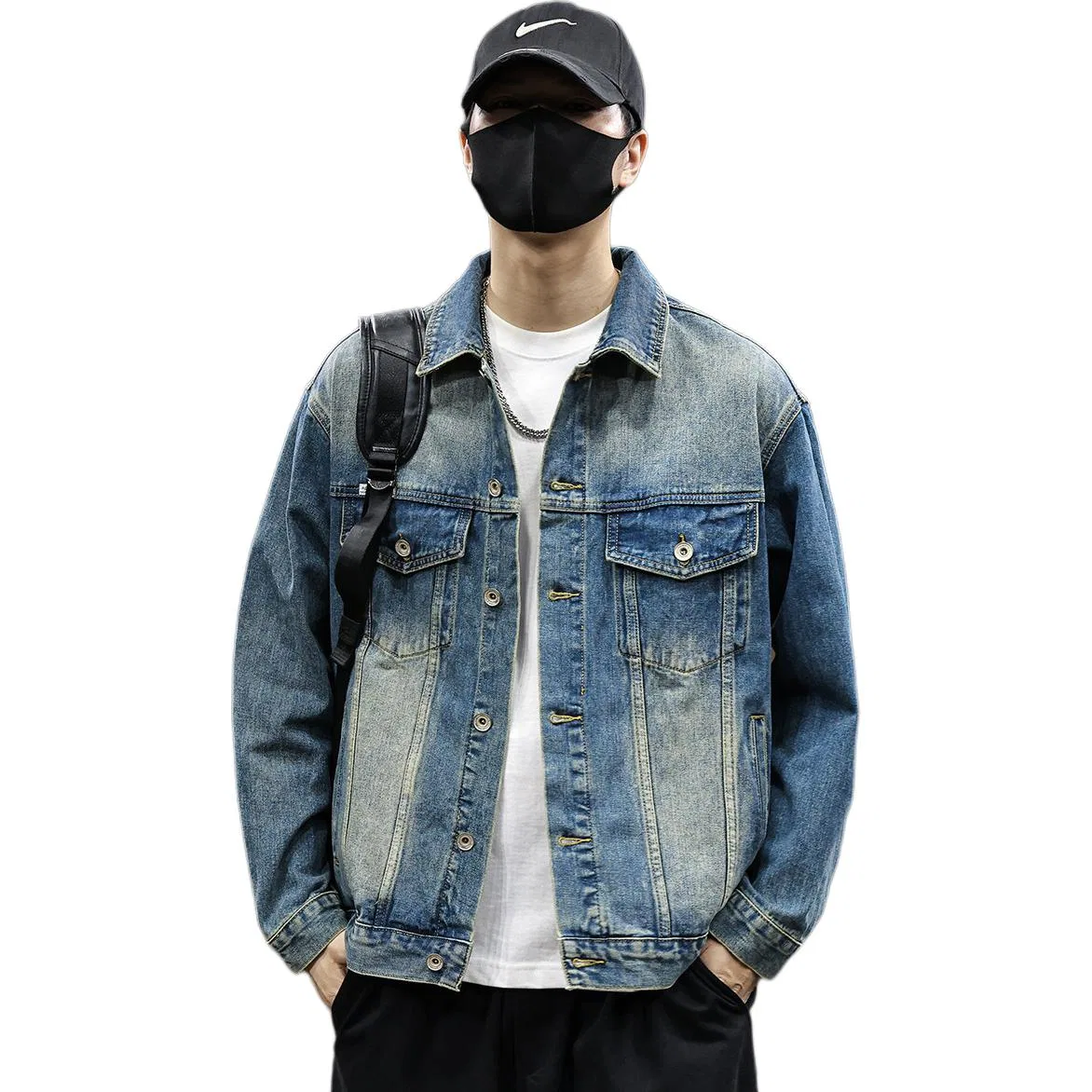 Детская рубашка из денима Lapel Moderate Denim Tonlion, Vintage Blue