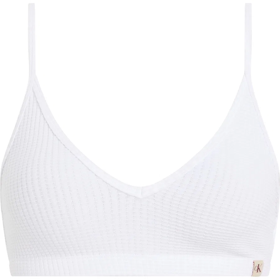 Спортивный бюстгальтер Waffle Texture Calvin Klein, Белый