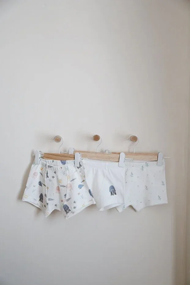 Детский комплект боксеров для мальчиков с принтом Tiny Sloth, Mixed Pattern — фото 2