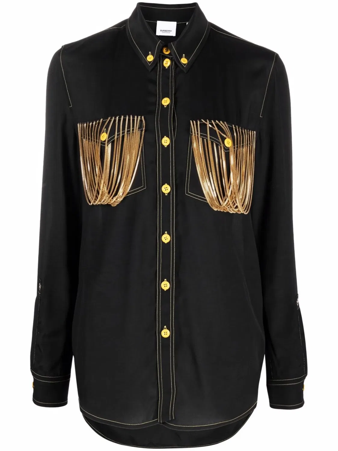 Рубашка с цепочным карманом Burberry, черный