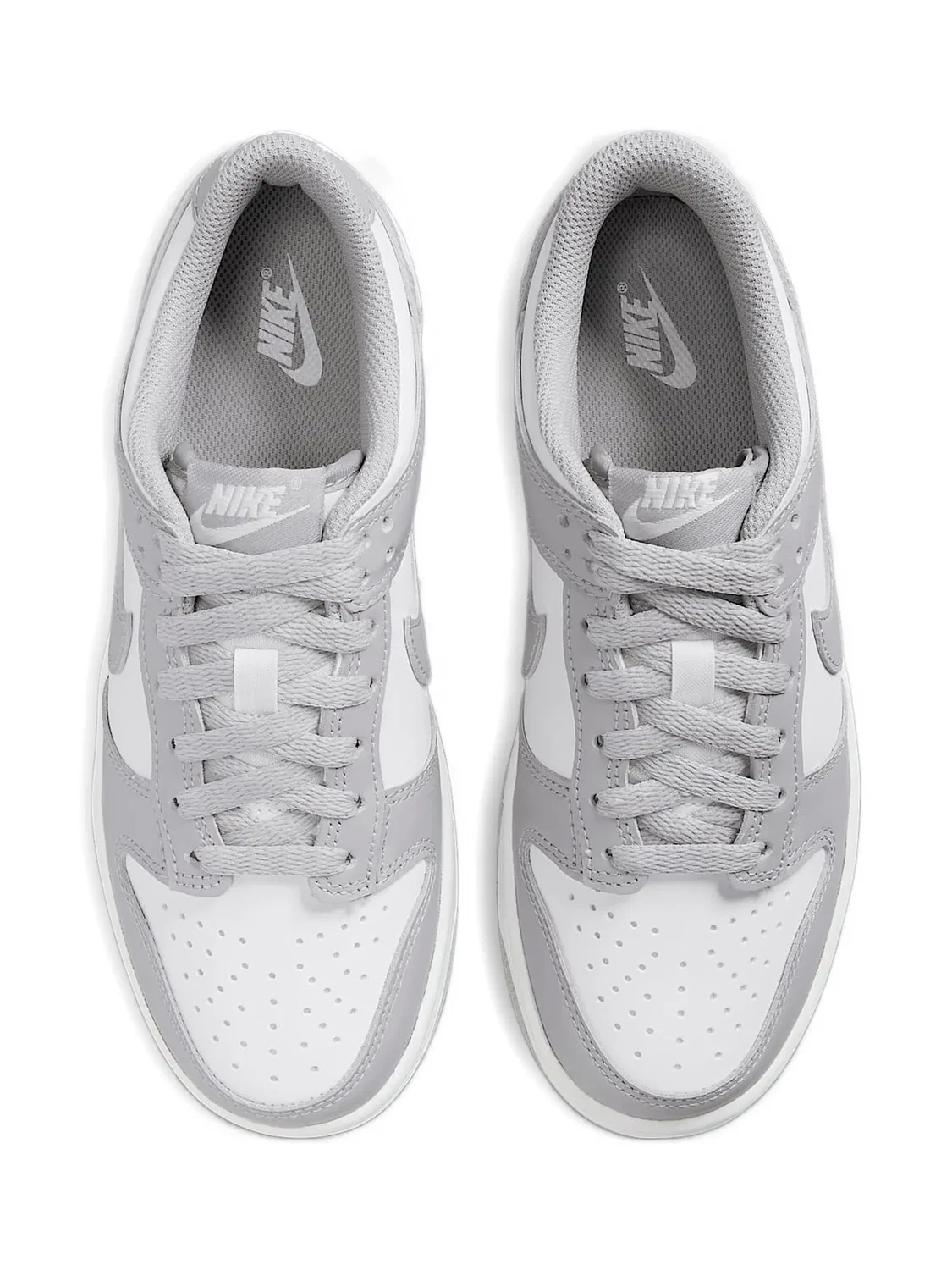 Кроссовки Dunk Low "White/Light Smoke Grey" Nike, белый — фото 2