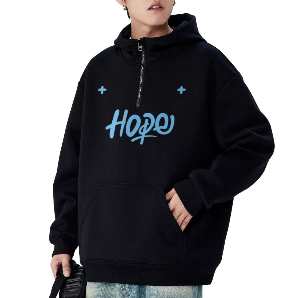 Худи детский с капюшоном средней плотности MINISO, Navy Blue (Ma Da Hope Graffiti) — фото 4