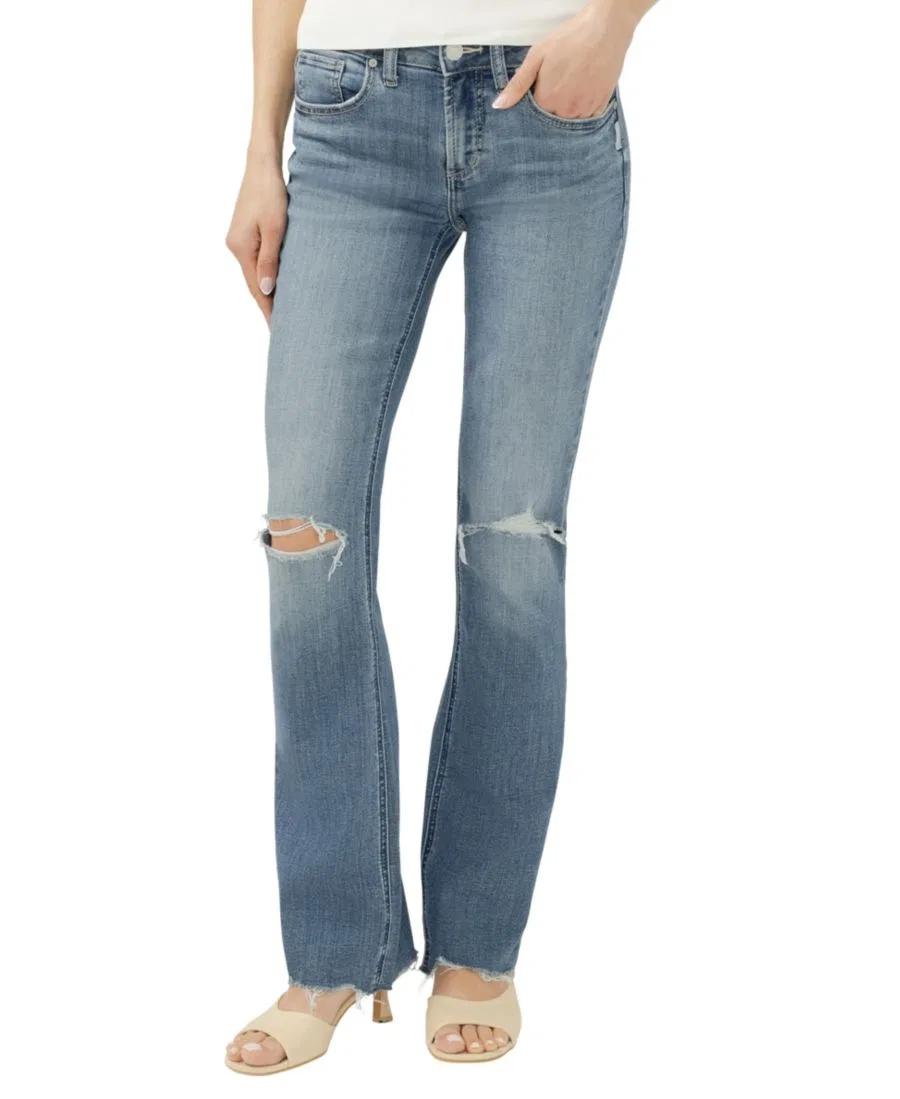 Женские джинсы Suki Mid-Rise Slim Bootcut Silver Jeans Co., Kickin It