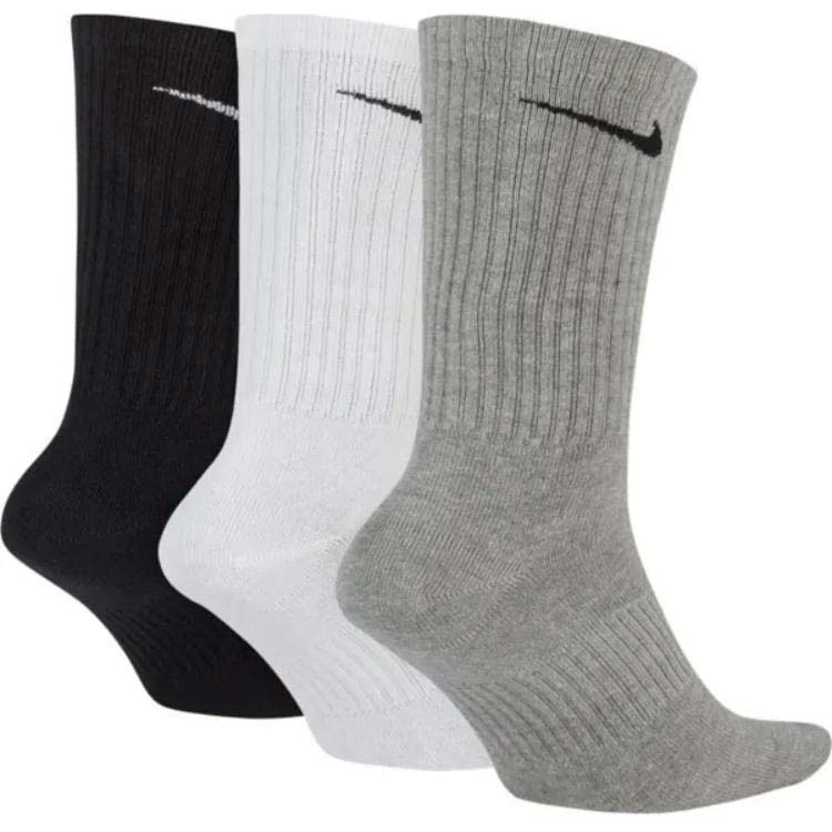 Комплект носков Nike 3PPK Lightweight Crew SX4704-901, мультиколор (черный, белый, серый) — фото 4