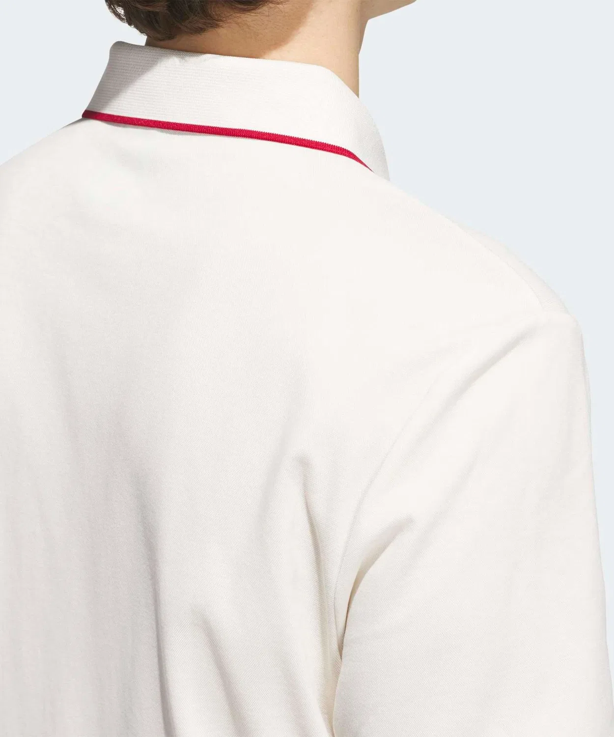 Мужская хлопковая футболка-поло с коротким рукавом Adidas Original Golf Twist Knit, White — фото 4