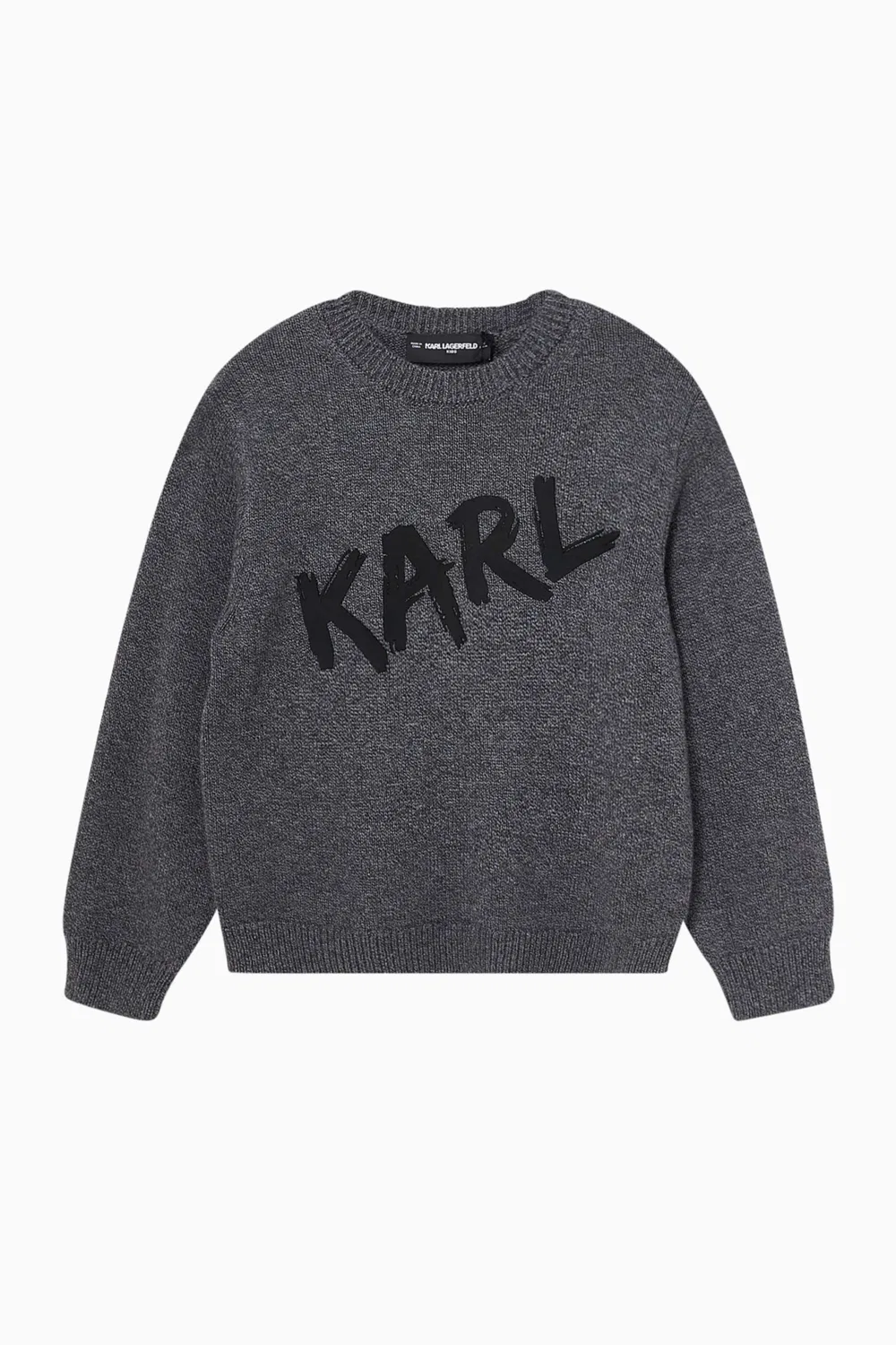 Свитер из шерстяной смеси с логотипом Karl Lagerfeld Kids